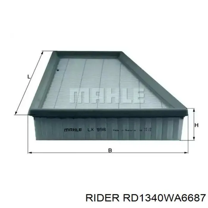 Элемент воздушного фильтра Rider RD1340WA6687 цена, от 3.95 USD