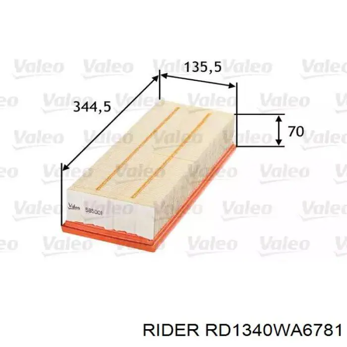 Filtro de aire RD1340WA6781 Rider