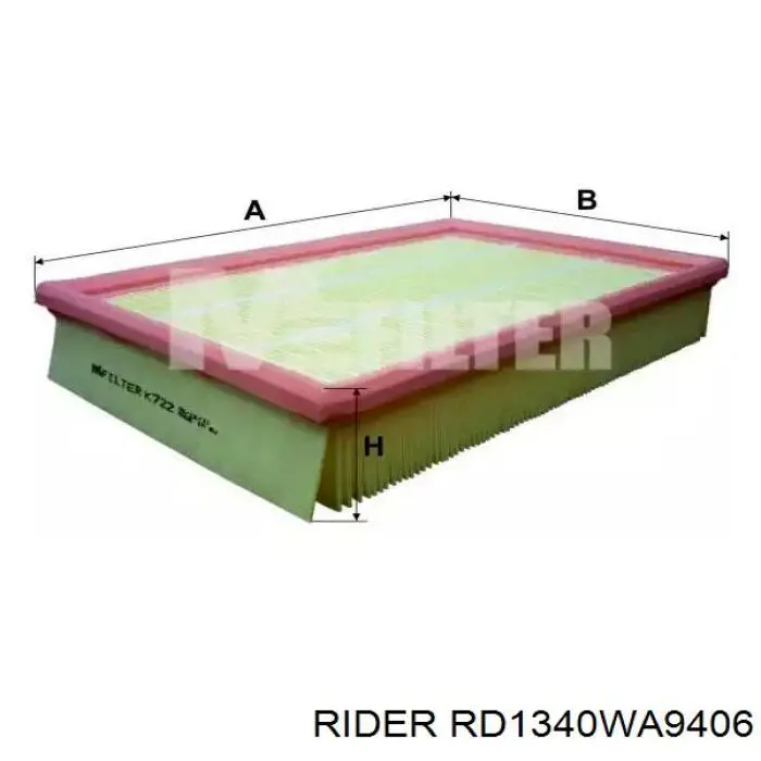 Элемент воздушного фильтра Rider RD1340WA9406 цена, от 3.91 USD