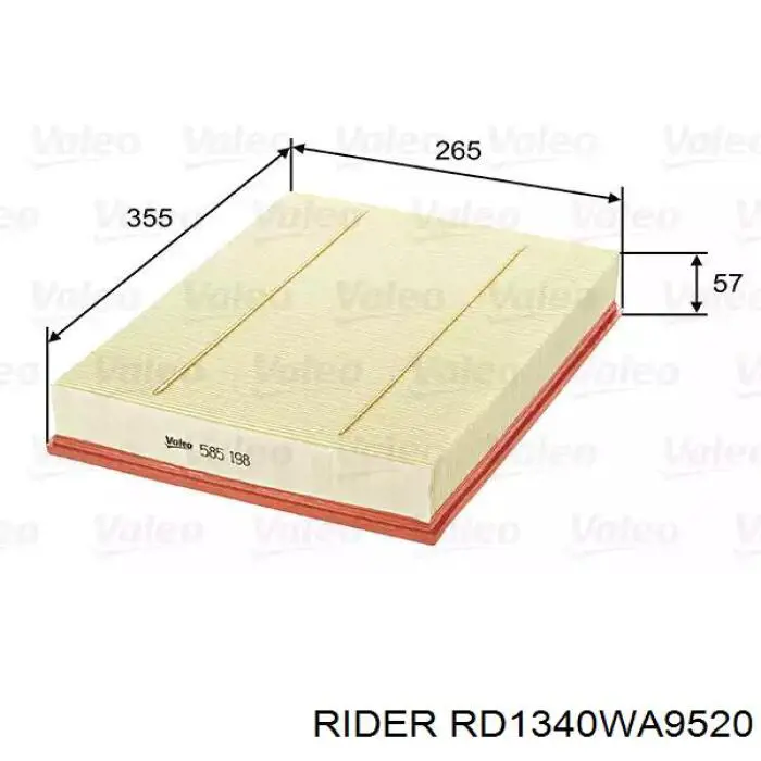 Воздушный фильтр RD1340WA9520 Rider