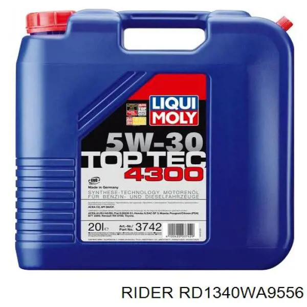 RD1340WA9556 Rider Воздушный фильтр двигателя