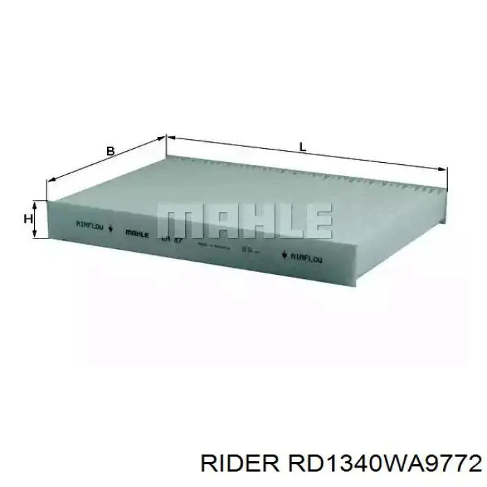 RD1340WA9772 Rider filtro de ar
