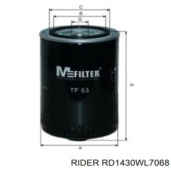 Купить RD1430WL7068 Rider Фильтр центробежный очистки масла
