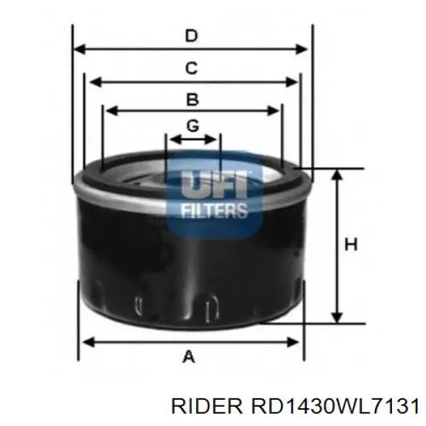 Фильтр масла Rider RD1430WL7131