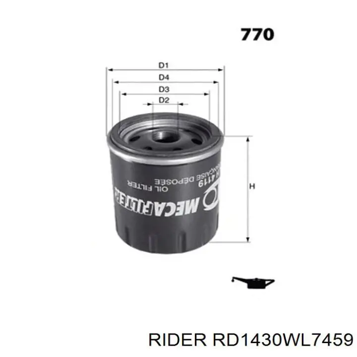 Фильтр масла Rider RD1430WL7459