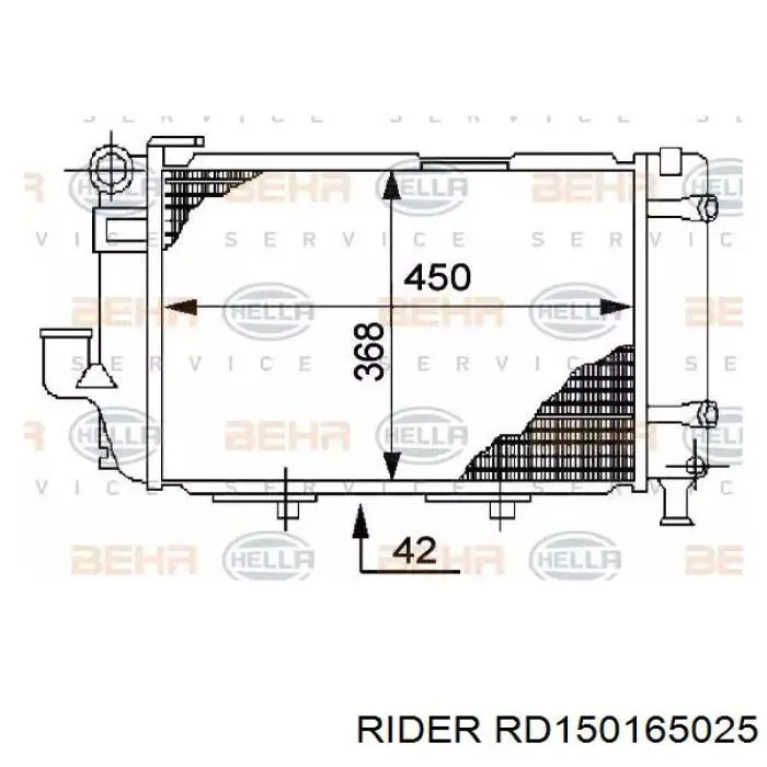 RD150165025 Rider Насос водяной