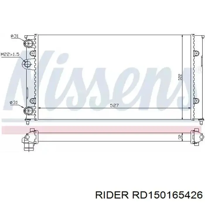 Помпа охлаждения Rider RD150165426 цена, от 18.11 USD