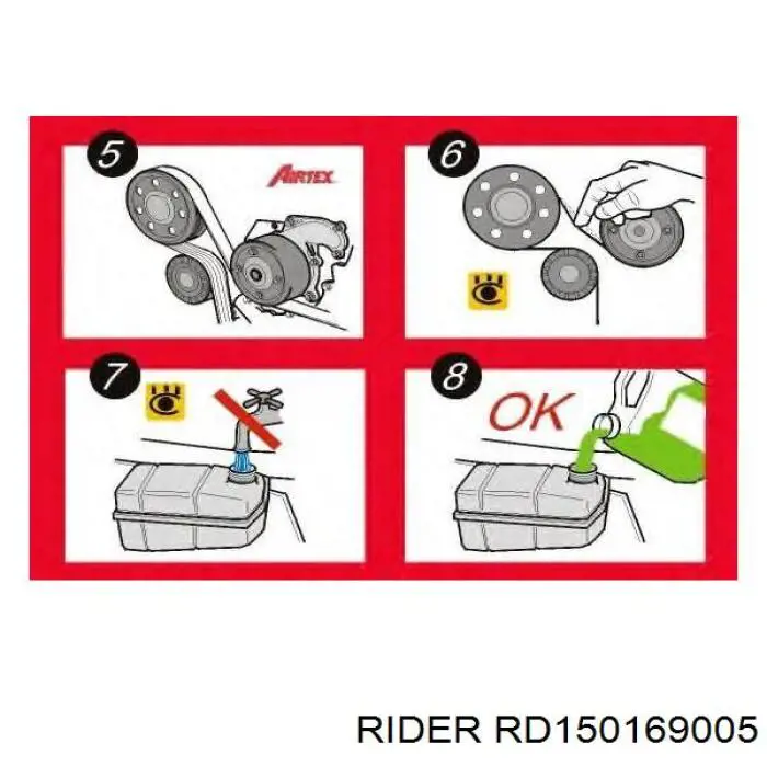 Помпа охлаждения Rider RD150169005 цена, от 14.78 USD