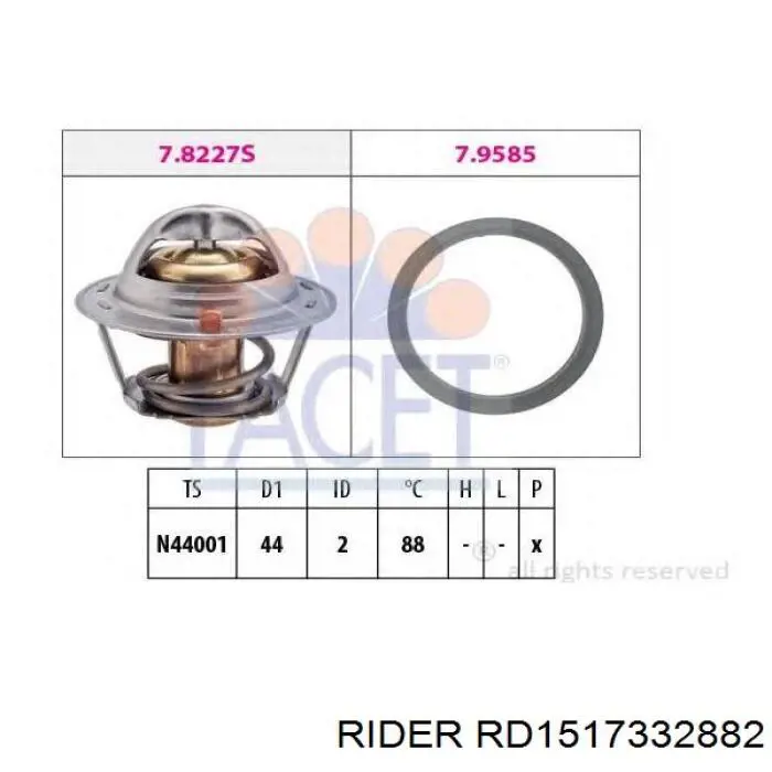 Термостат в сборе Rider RD1517332882