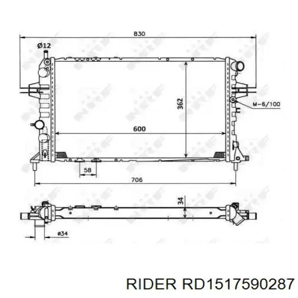 RD1517590287 Rider Авто термостат
