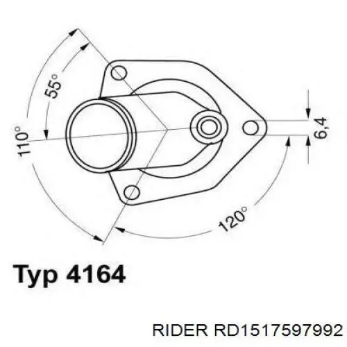Купить RD1517597992 Rider Автомобильный термостат