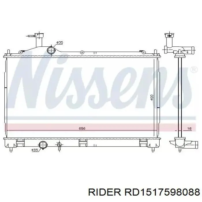 Купить RD1517598088 Rider Автомобильный термостат