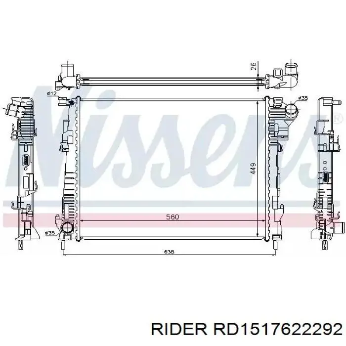 Купить RD1517622292 Rider Автомобильный термостат