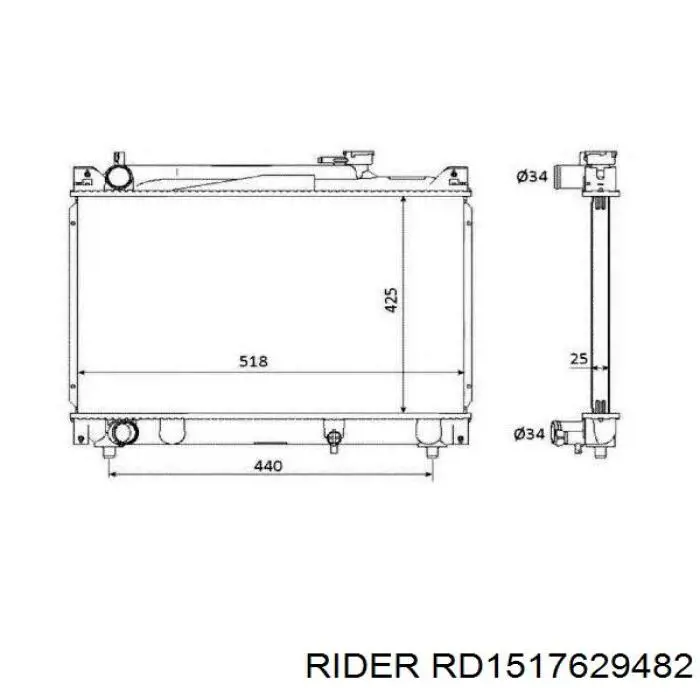 RD1517629482 Rider Авто термостат