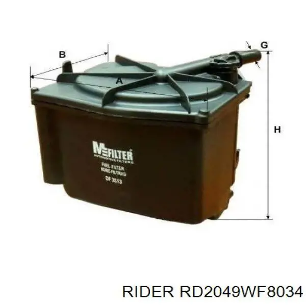Топливный фильтр RD2049WF8034 Rider