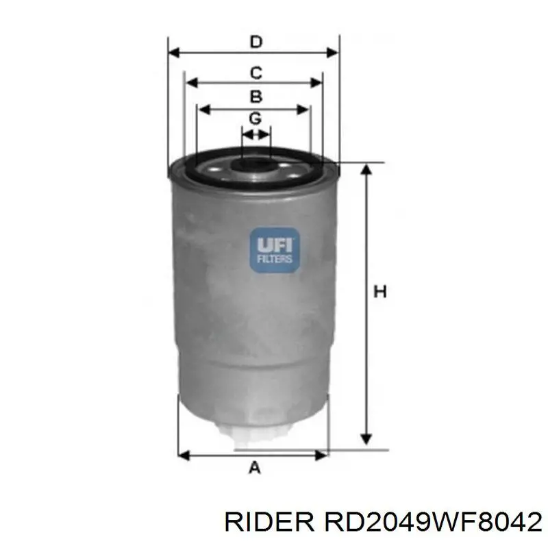 Фильтр тонкой очистки топлива Rider RD2049WF8042 цена, от 5.24 USD