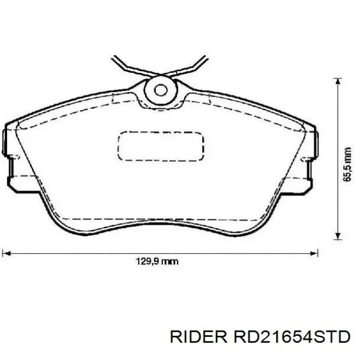 RD21654STD Rider колодки тормозные передние дисковые