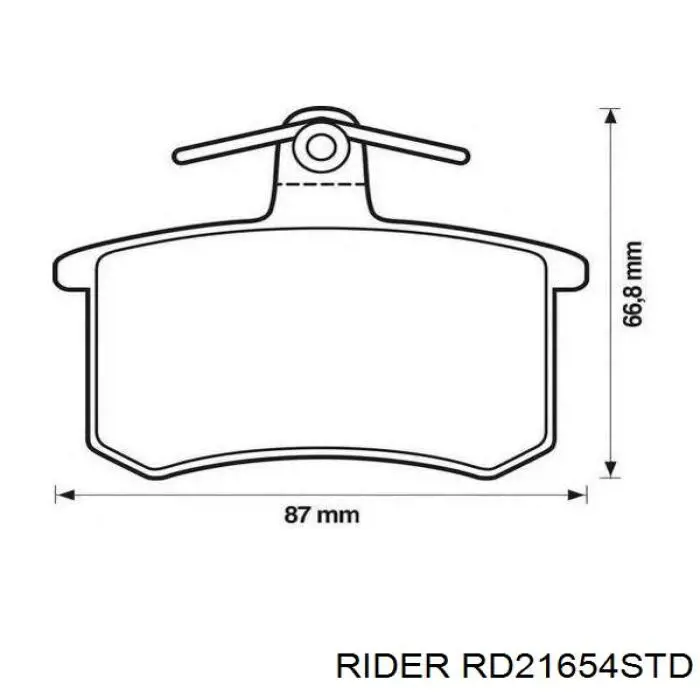 Колодки Rider RD21654STD цена, от 9.92 USD
