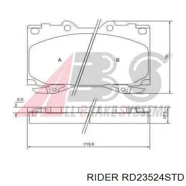 Купить RD23524STD Rider Колодки тормозные