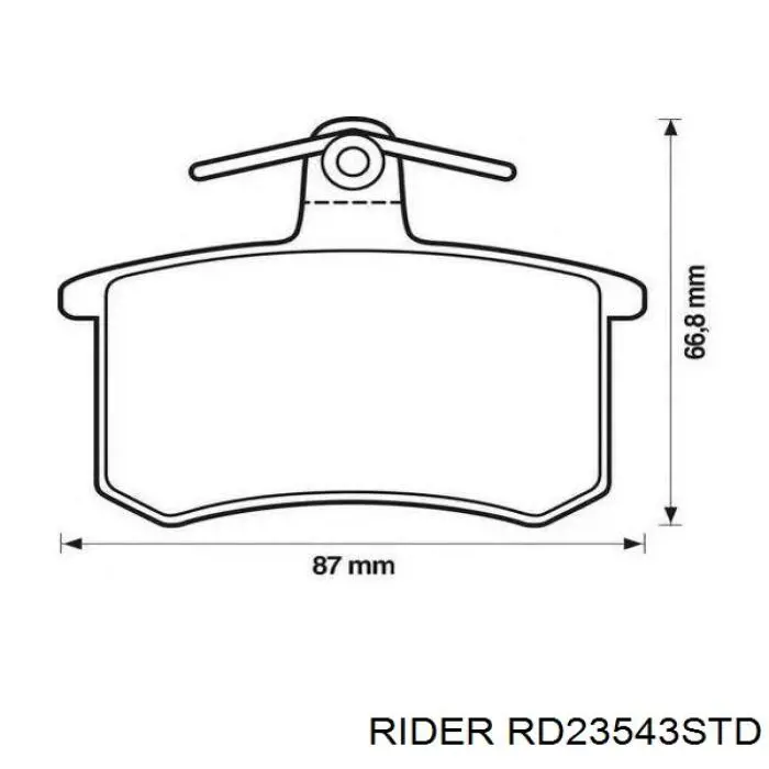 Колодки дисковые  Rider RD23543STD цена, от 9.50 USD