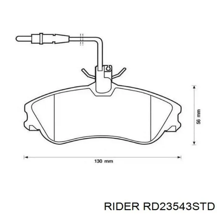 RD23543STD Rider Колодки тормозные дисковые комплект
