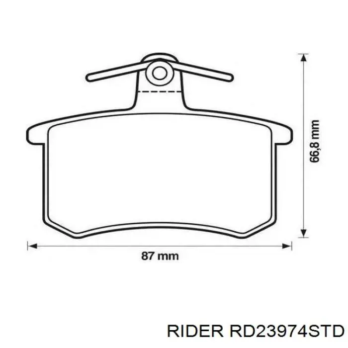 Передние тормозные колодки RD23974STD Rider