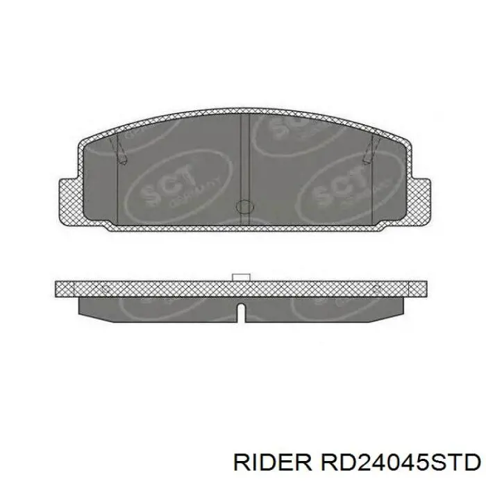 RD24045STD Rider Колодки тормозные дисковые комплект