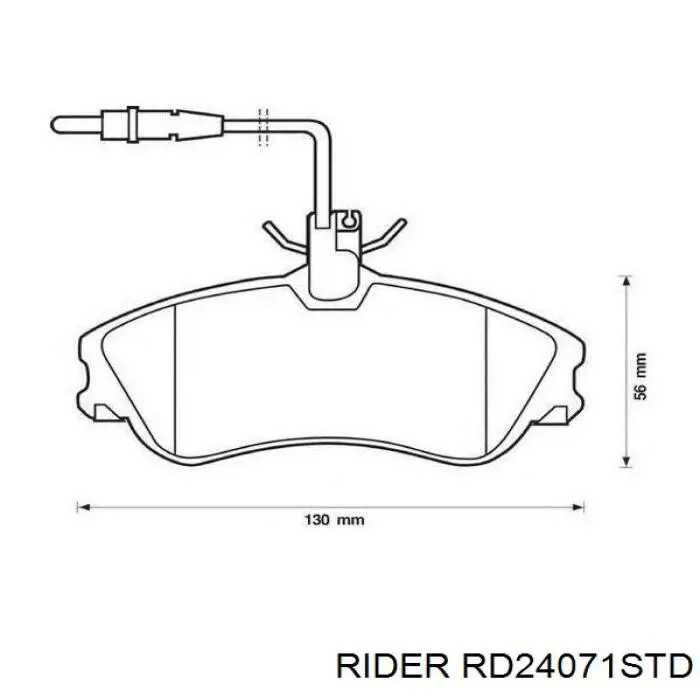 Купить RD24071STD Rider Колодки тормозные задние, дисковые