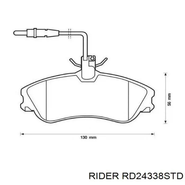 Купить RD24338STD Rider Колодки тормозные задние, дисковые