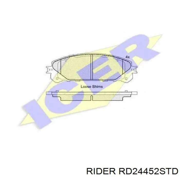 Купить RD24452STD Rider Колодки тормозные