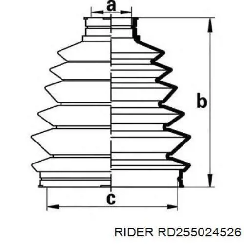 ШРУС наружный передний RD255024526 Rider