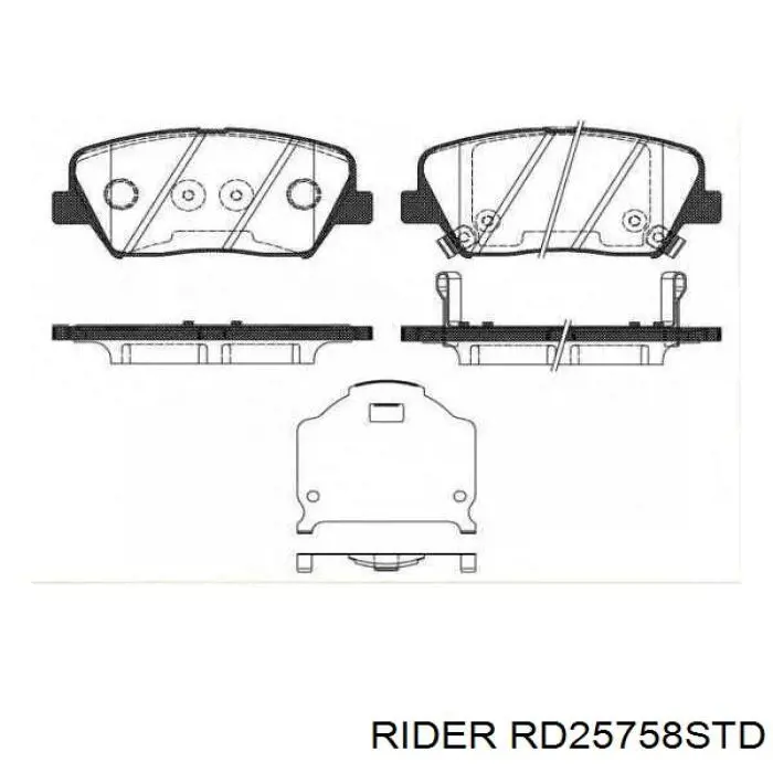 Купить RD25758STD Rider Колодки тормозные