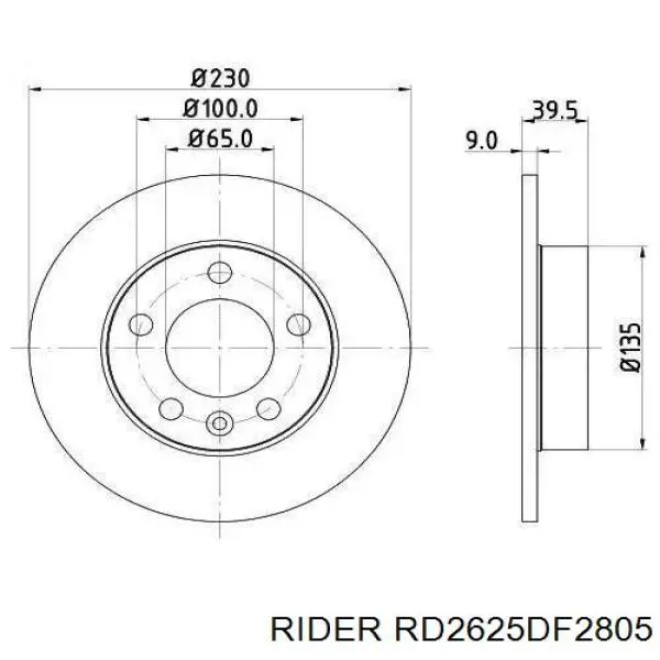 Тормозные диски RD2625DF2805 Rider