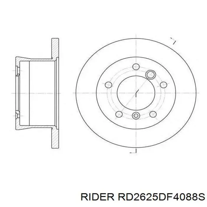 RD2625DF4088S Rider disco do freio traseiro