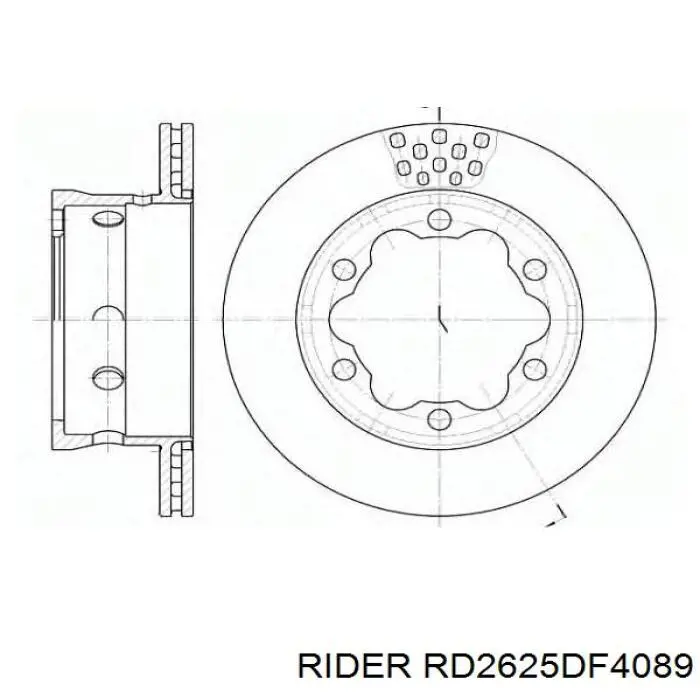 Тормозные диски RD2625DF4089 Rider