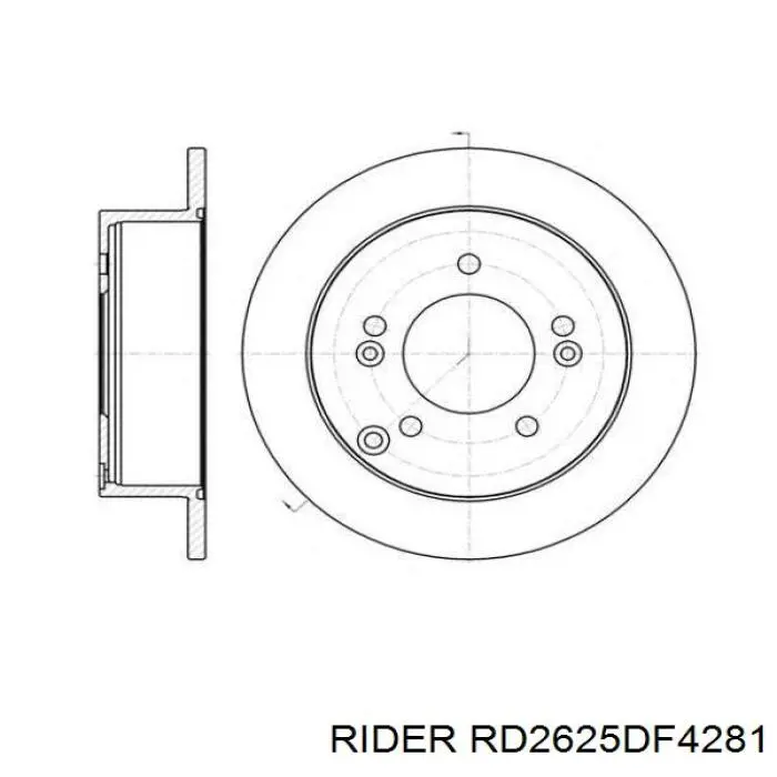 Тормозные диски RD2625DF4281 Rider