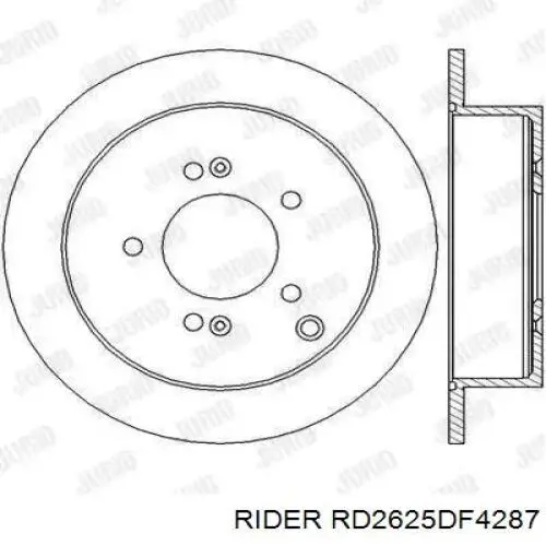 Задний тормозной диск Rider RD2625DF4287 цена, от 27.63 USD