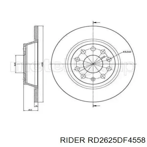 Купить RD2625DF4558 Rider Диск тормозной задний