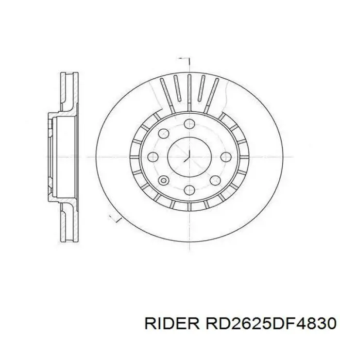Купить RD2625DF4830 Rider Диск тормозной задний