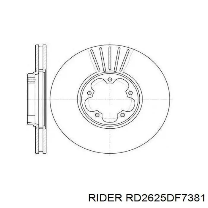 Купить RD2625DF7381 Rider Диск тормозной задний