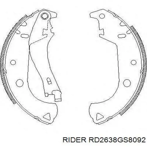 Задние барабанные колодки RD2638GS8092 Rider