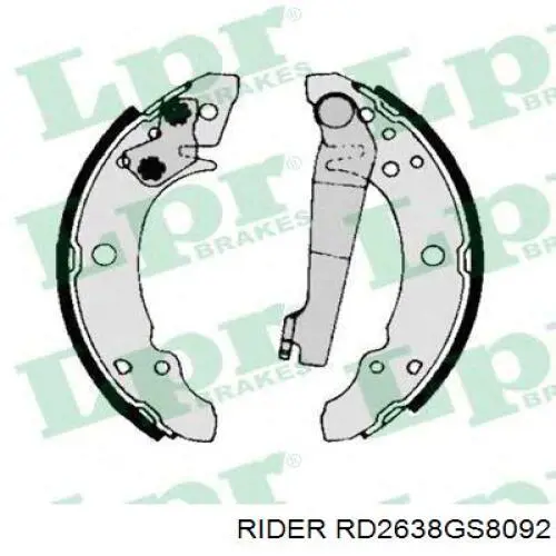 Купить RD2638GS8092 Rider Задние барабанные тормозные колодки