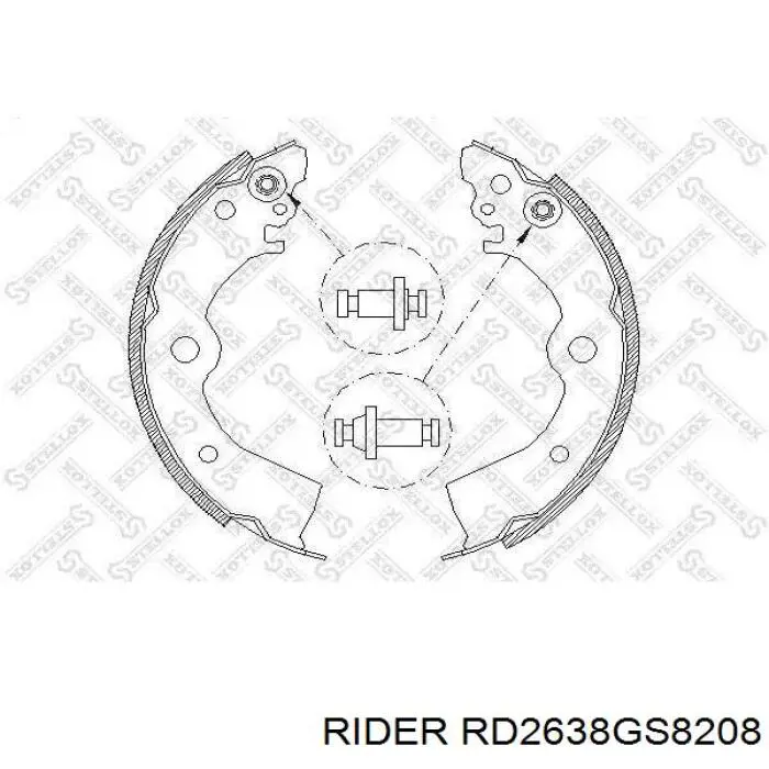 Колодки ручника RD2638GS8208 Rider