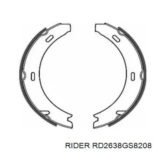 Pastillas de freno de mano RD2638GS8208 Rider