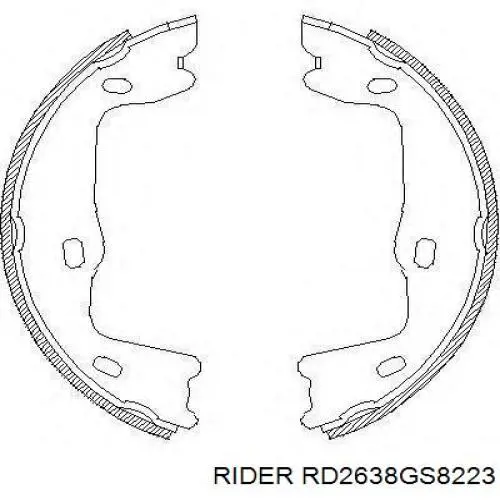 Juego de zapatas de frenos, freno de estacionamiento RD2638GS8223 Rider