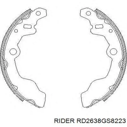 RD2638GS8223 Rider Тормозные колодки ручника