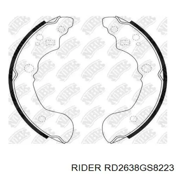 Колодки ручника RD2638GS8223 Rider