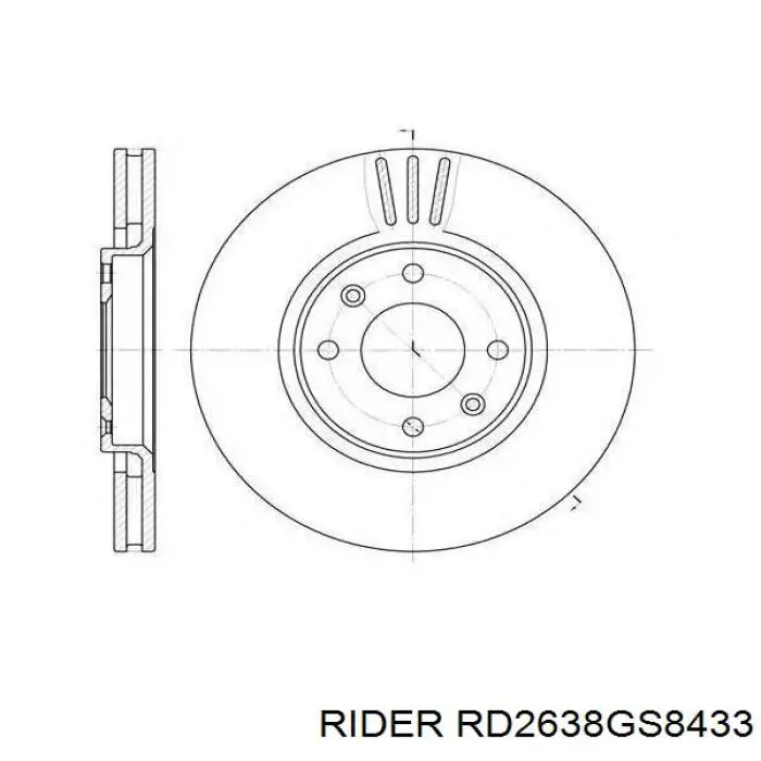 Купить RD2638GS8433 Rider Колодки ручника/стояночного тормоза