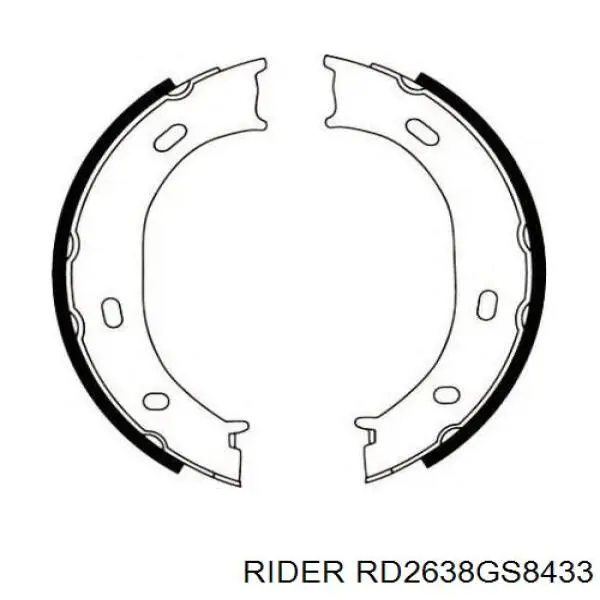 Колодки ручника (стояночного тормоза) Rider RD2638GS8433