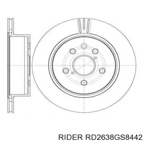 Купить RD2638GS8442 Rider Задние барабанные тормозные колодки